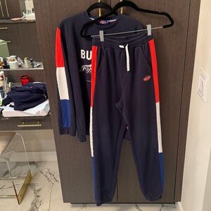 Bugatti Navy Logo Print Set ( Long Sleeve Sweatshirt + Joggers) 16Y